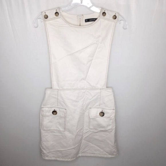 Zara Dresses & Skirts - Zara Overall Dress Pinafore Skirt Medium